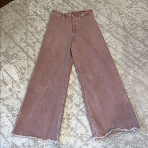 Zara Mauve Wide-Leg Jeans